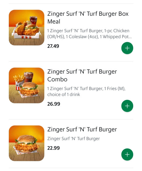 TASTED KFC Zinger Surf N Turf Burger Box Meal