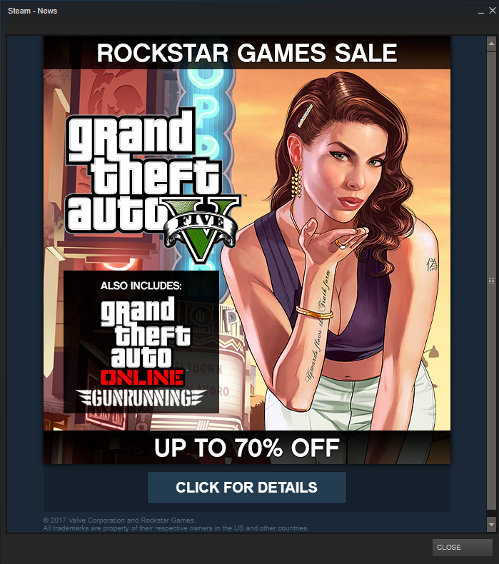 Распродажа от Rockstar. Sales go little Rockstar.