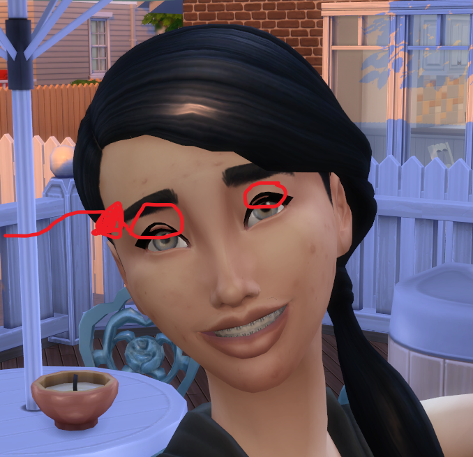 black question marks on face sims 4 cc