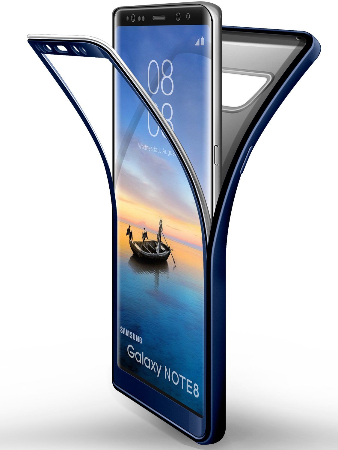 Coque pour Galaxy Note 8 Bleu , Coque Samsung Galaxy Note 8 Housse Etui TPU Silicone Couqe pour Samsung Galaxy Note 8 Etui