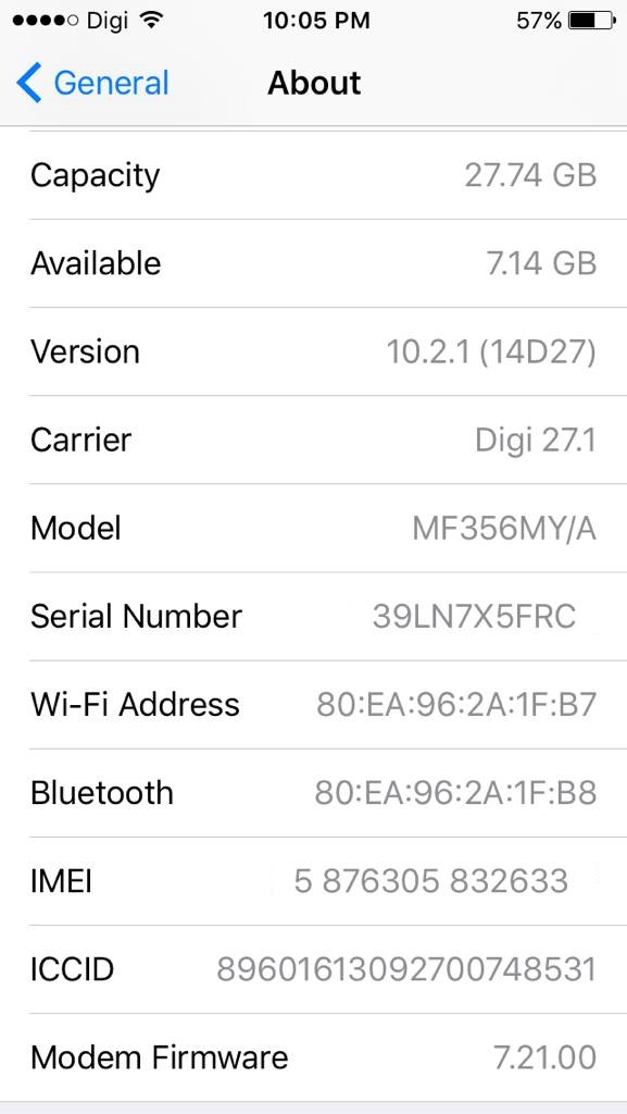 iphone 5s recent menu