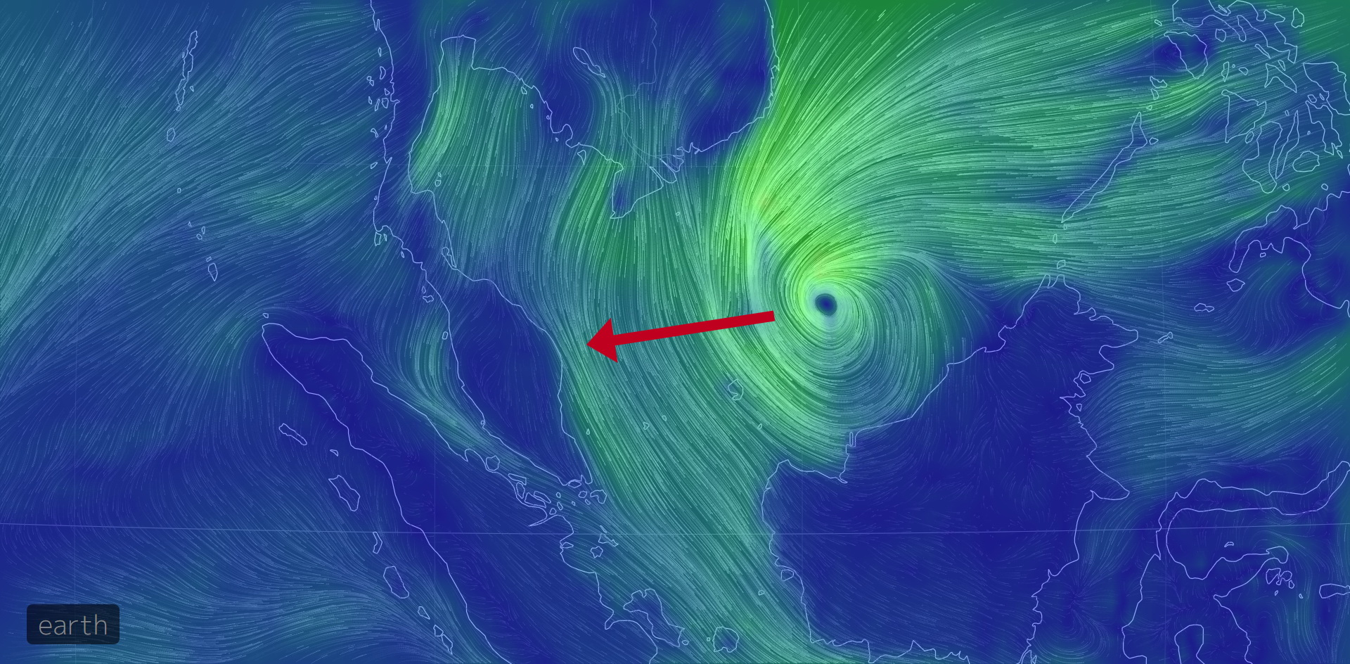 WARNING: Typhoon Storm in Malaysia