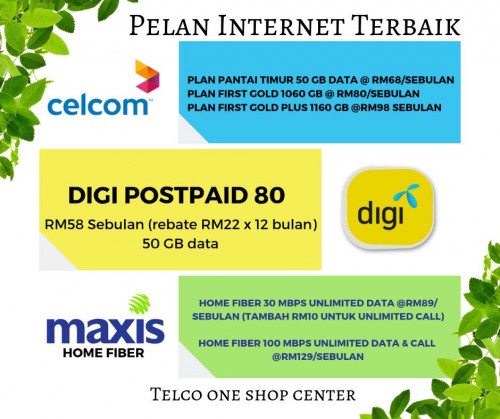 Wts Celcom Digi Postpaid Maxis Fiber