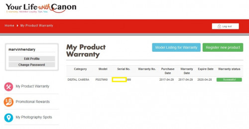 G7X Warranty