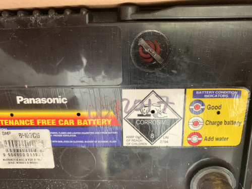 panasonic maintenance free car battery indicator