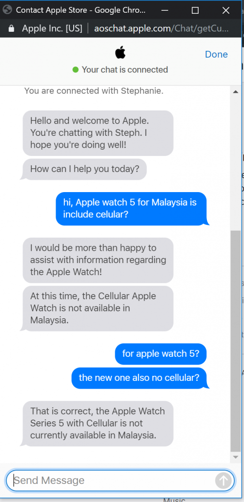 Celullar Apple Watch 5 Malaysia