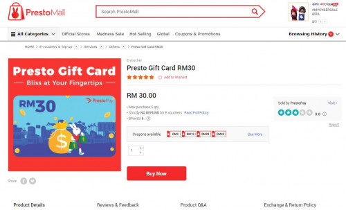 presto credit
