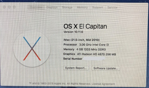 Apple iMac 21.5 Ci3 3.06Ghz more info