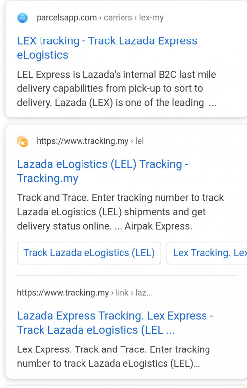 My tracking lex Lex Express