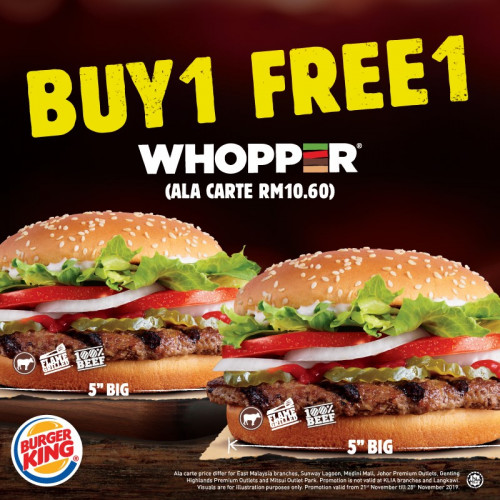 Promotion For Burger King Whopper Burger