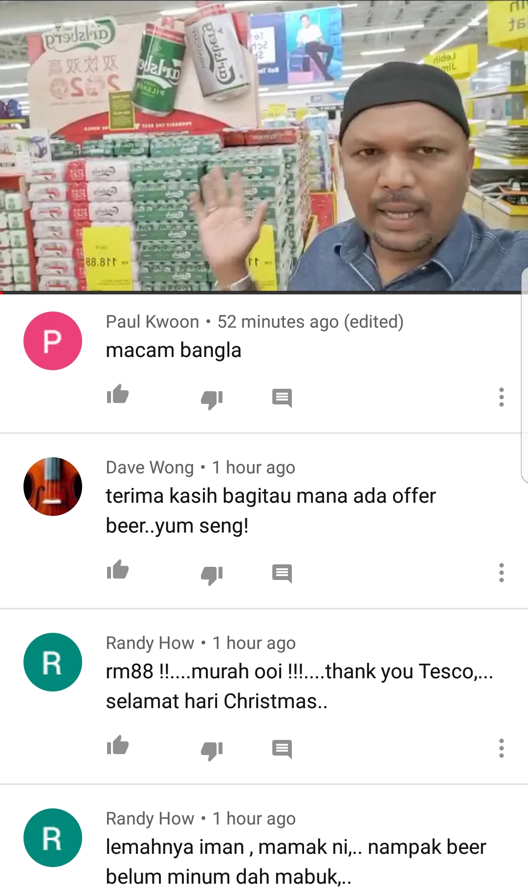 Abang ni rasa tercabar melihat beer di Tesco