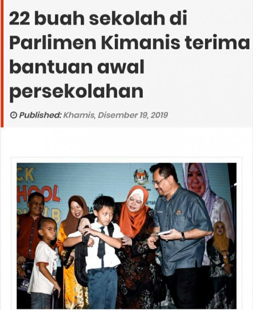 22 Buah Sekolah Di Kimanis Terima Bantuan Awal