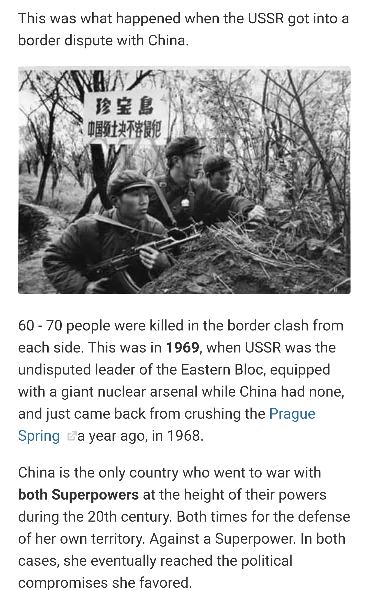 When Was The Last Time China Vs US Russia 