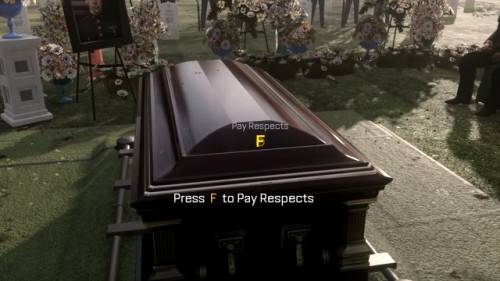 Press F to Pay Respects meme Call of Duty