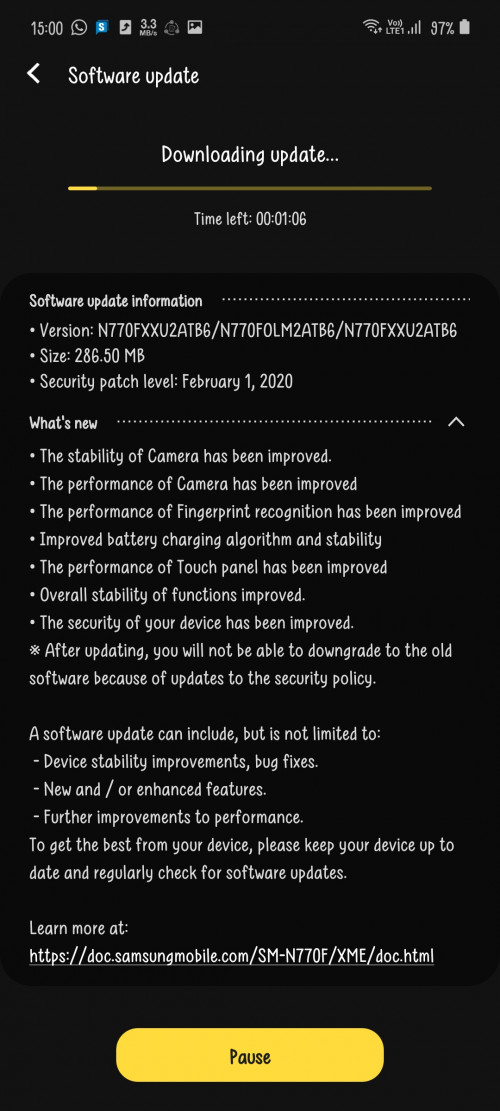 Screenshot 20200227 150031 Software update