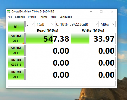 SSD low write speed