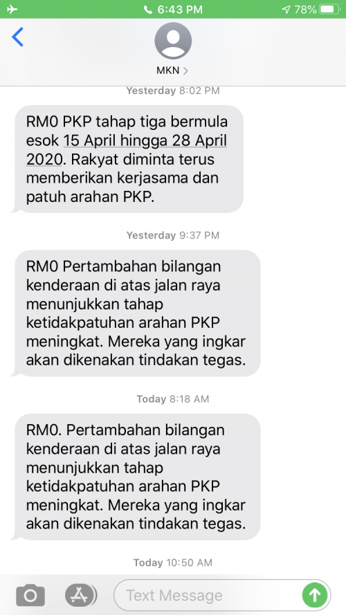 Pagi Tadi I Received Threatening Sms From Mkn