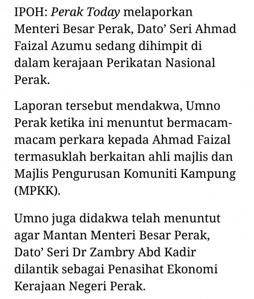 Umno Dap Umpama Kembar Seiras