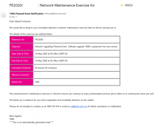 Network Maintenance