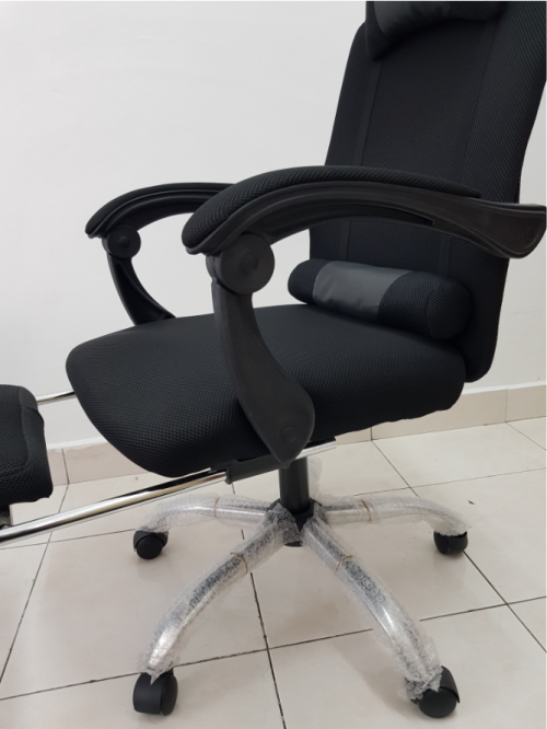 Cassa Monza Office Chair Black with Leg rest