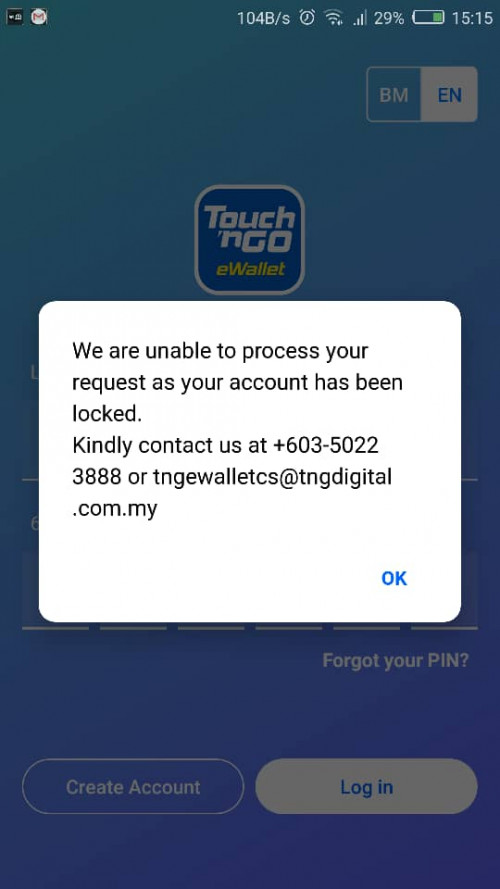 Touch N Go Missing Balance Issue