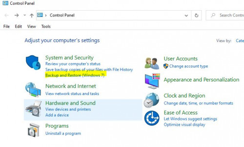 Restore to windows 7