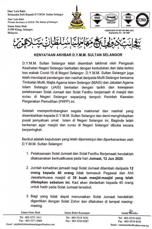 Selangor Can Solat Jumaat Or Not Omggg