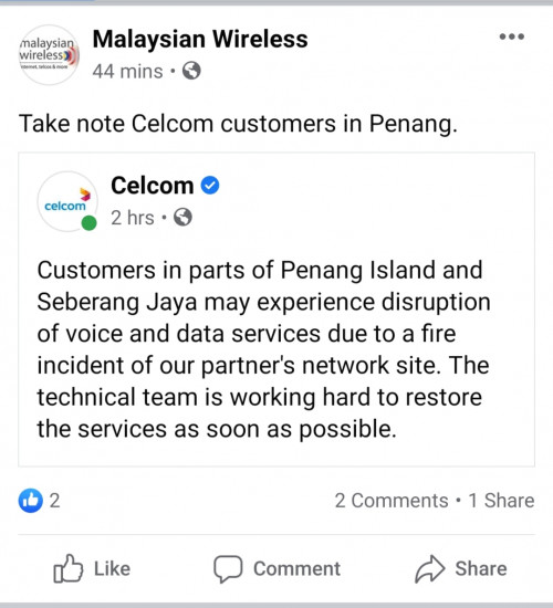 Is Celcom Network Having A Problem