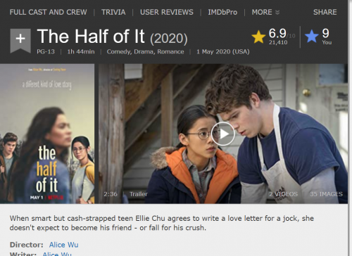 2020 07 19 01 32 21 The Half of It (2020) IMDb and 6 more pages Profile 1 Microsoft​ Edge