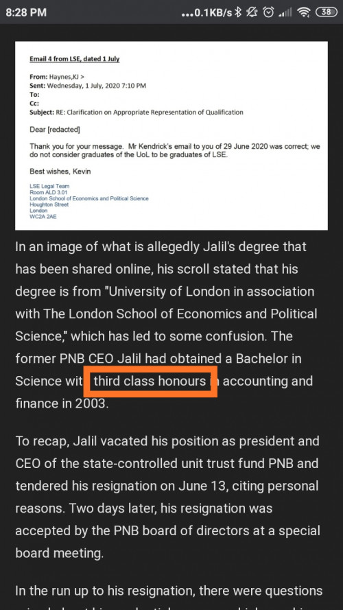 Ex Pnb Ceo Is Third Class Honours External Lse