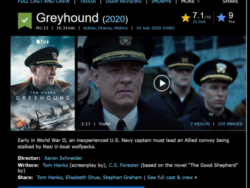 2020 07 22 13 52 35 Greyhound (2020) IMDb