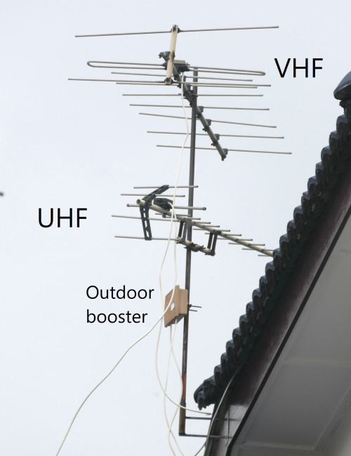 VHF & UHF antenna + booster