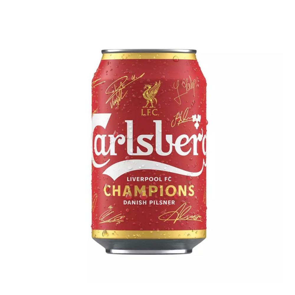 Liverpool FC 2020 EPL Football Champions L/E Carlsberg Beer Cans Klopp Football 
