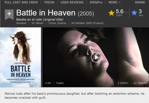2020 08 11 15 10 37 Battle in Heaven (2005) IMDb