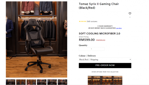 ZIOZ empire - Ready Stock Tomaz Gaming Chair: 1. Blaze X Pro 2