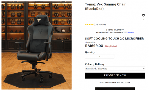 ZIOZ empire - Ready Stock Tomaz Gaming Chair: 1. Blaze X Pro 2