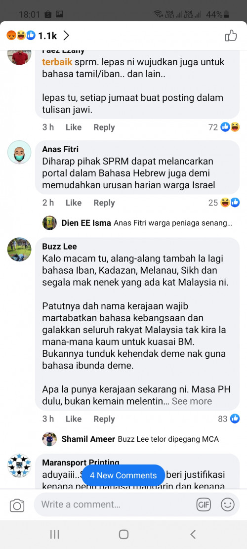 Bawang Army attack SPRM page in FB kaw kaw