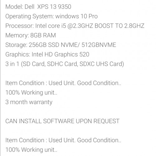 laptop spec