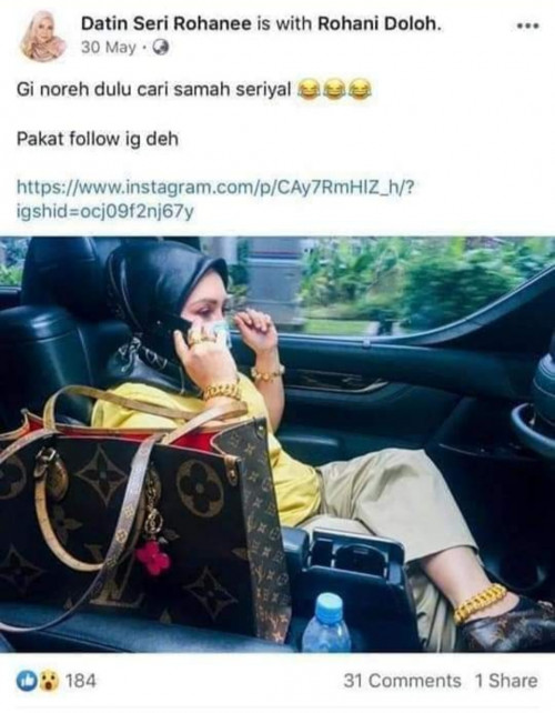 Datin kosmetik edar dadah