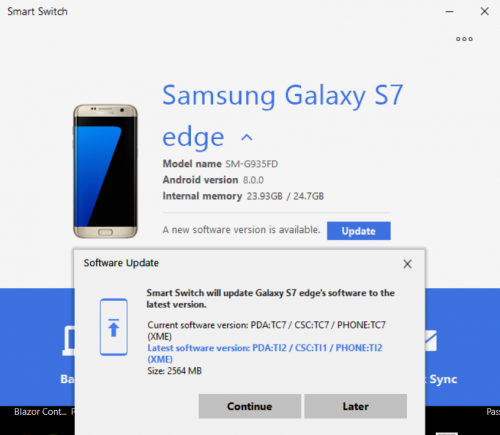 Galaxy S7 Update