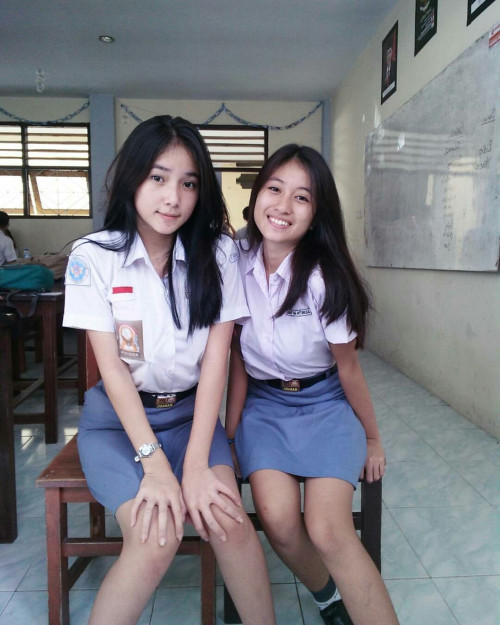 Asian outdoor uniform couple