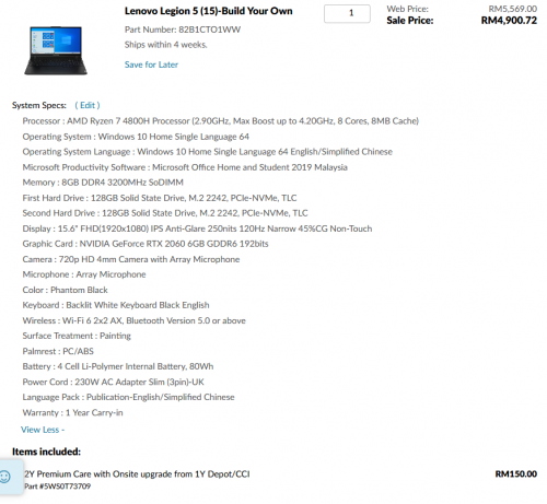 Screenshot 2021 01 17 Shopping Cart Lenovo Malaysia
