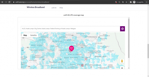 unifi 4G LTE coverage map