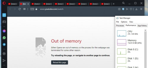Opera MemoryError