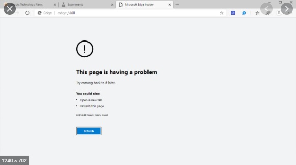 Error code: Status Breakpoint appeared on browser