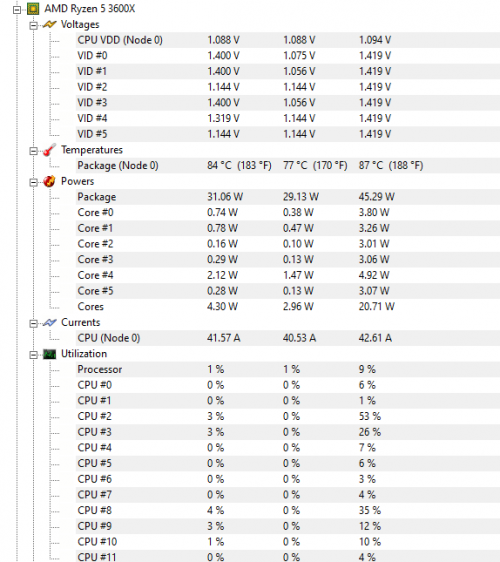 how to show my cpu temp in msi afterburne