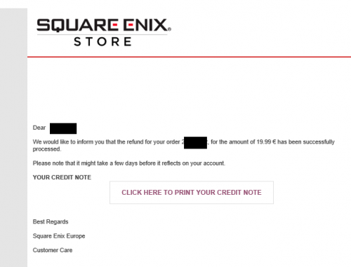 square enix store refund