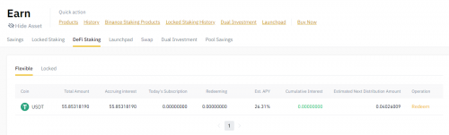 First USDT Defi Staking