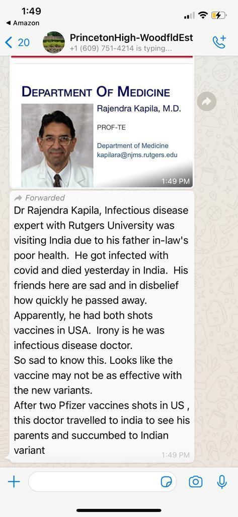 Kapila dr rajendra Renowned infectious