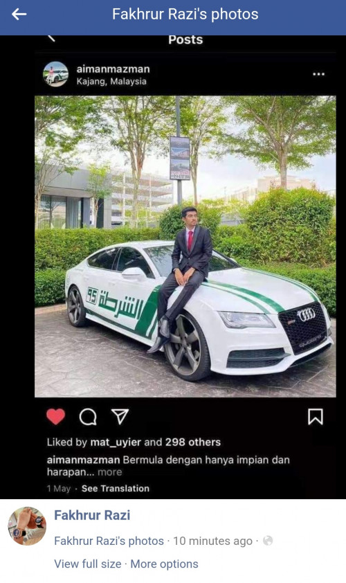 Putus kepala audi Lembu putus